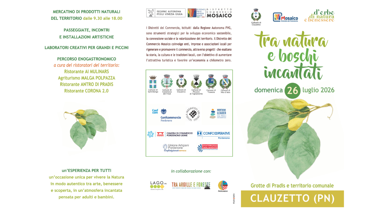 Clauzetto si trasforma in un bosco incantato: arriva "Mosaico d’erbe, di natura e benessere".