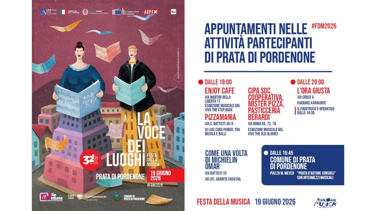 L'Estate nel Distretto si accende: a Prata di Pordenone esplode la Festa della Musica!