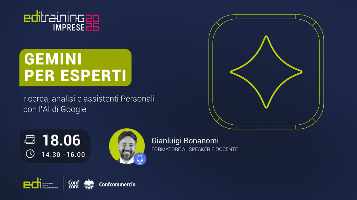 Gemini per Esperti: ricerca, analisi e assistenti personali con l'AI di Google.