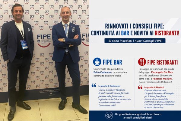 Rinnovamento e continuità: si insediano i nuovi Consigli FIPE Bar e Ristoranti.
