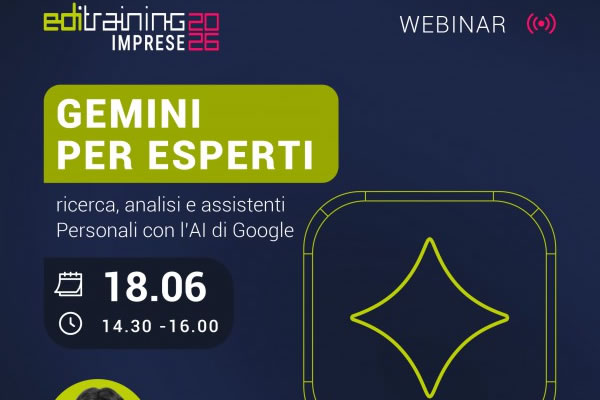 Gemini per Esperti: ricerca, analisi e assistenti personali con l'AI di Google.